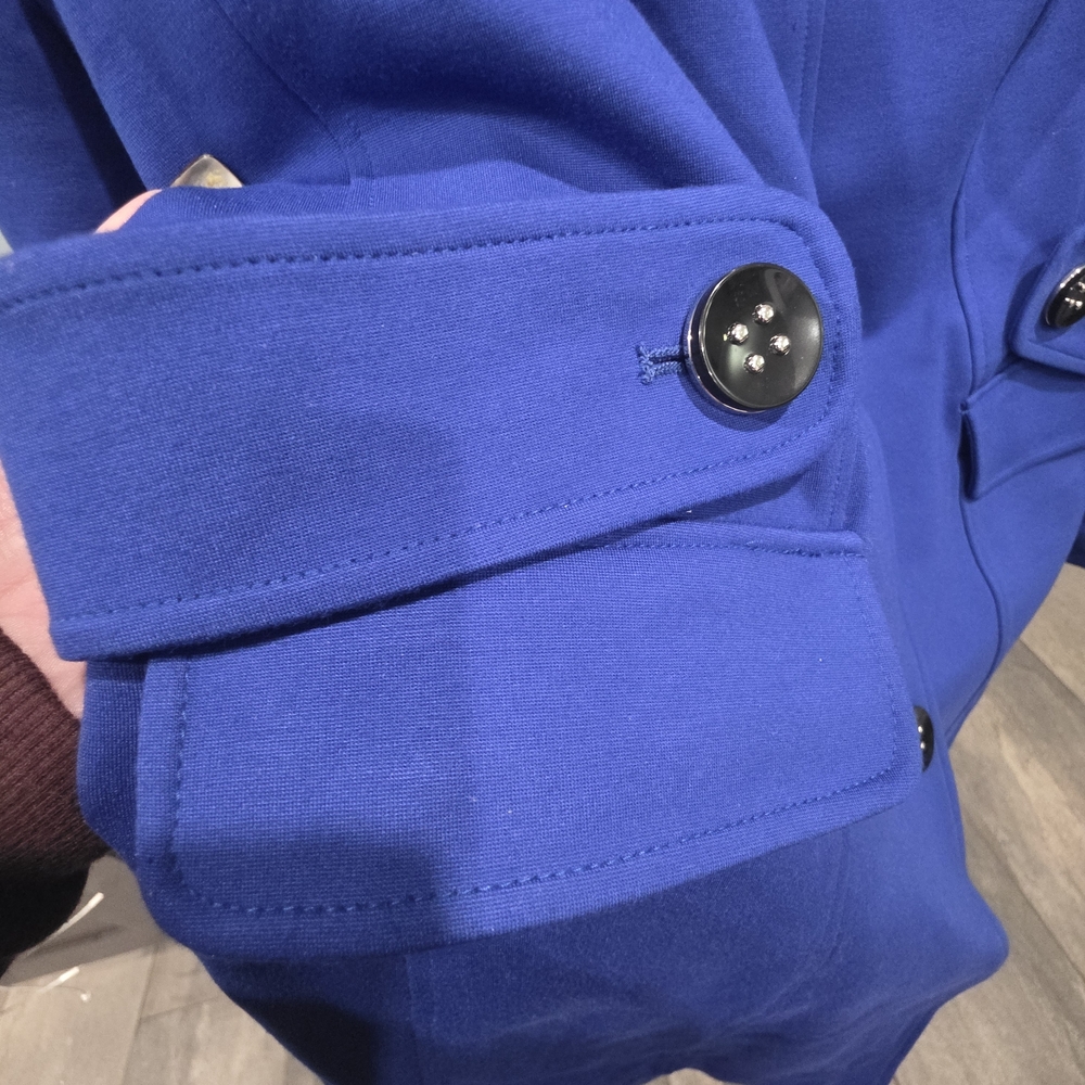 Chico's Royal Blue Trench Coat - Picture 7 of 9